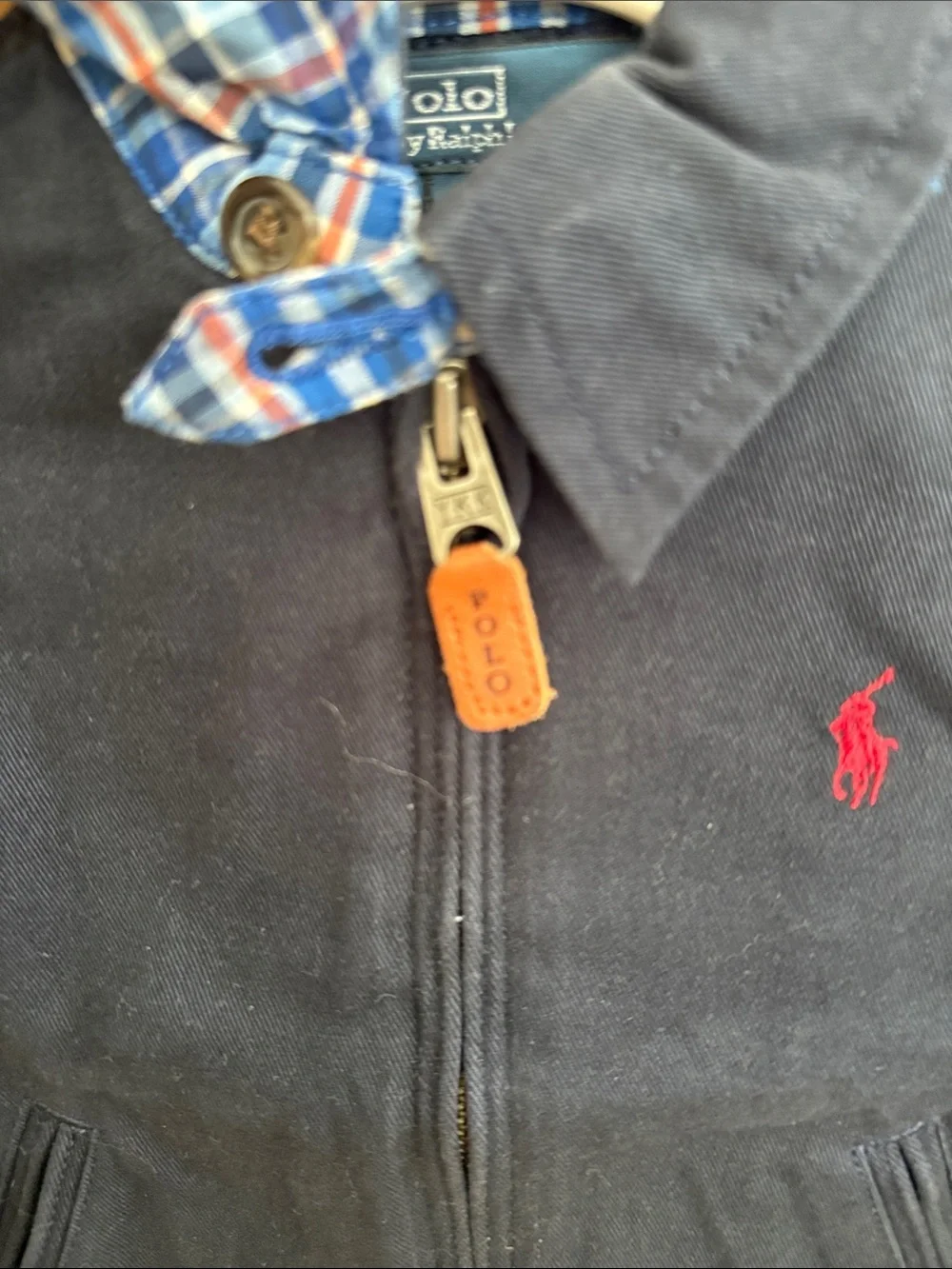 NWT Polo by Ralph Lauren navy  Kids' Zip Jacket with Red Logo